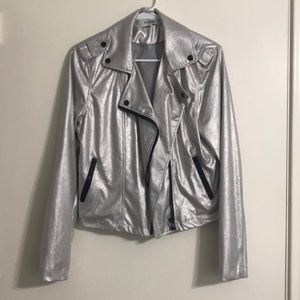 Metallic moto Jacket